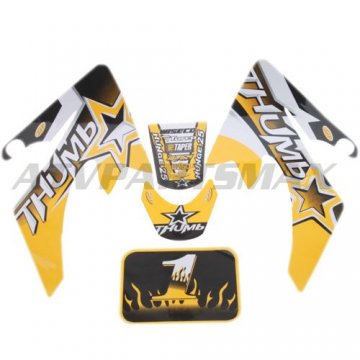 Decals for 50-125 Dirtbike-Yellow&Black