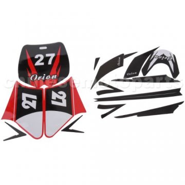 Decals for 50-125 Dirtbike-Red