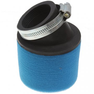 38mm Blue Bent Air Filter for ATV, Dirt Bike & Go Kart