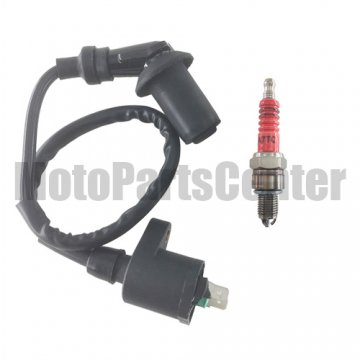 HP Racing GY6 Ignition Coil + Spark Plug