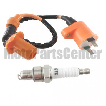 HP Racing GY6 Ignition Coil + Spark Plug